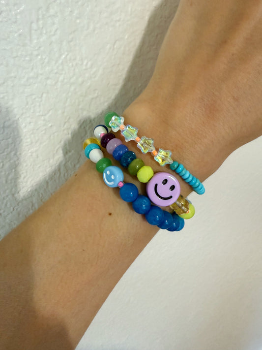 Purple smiley set